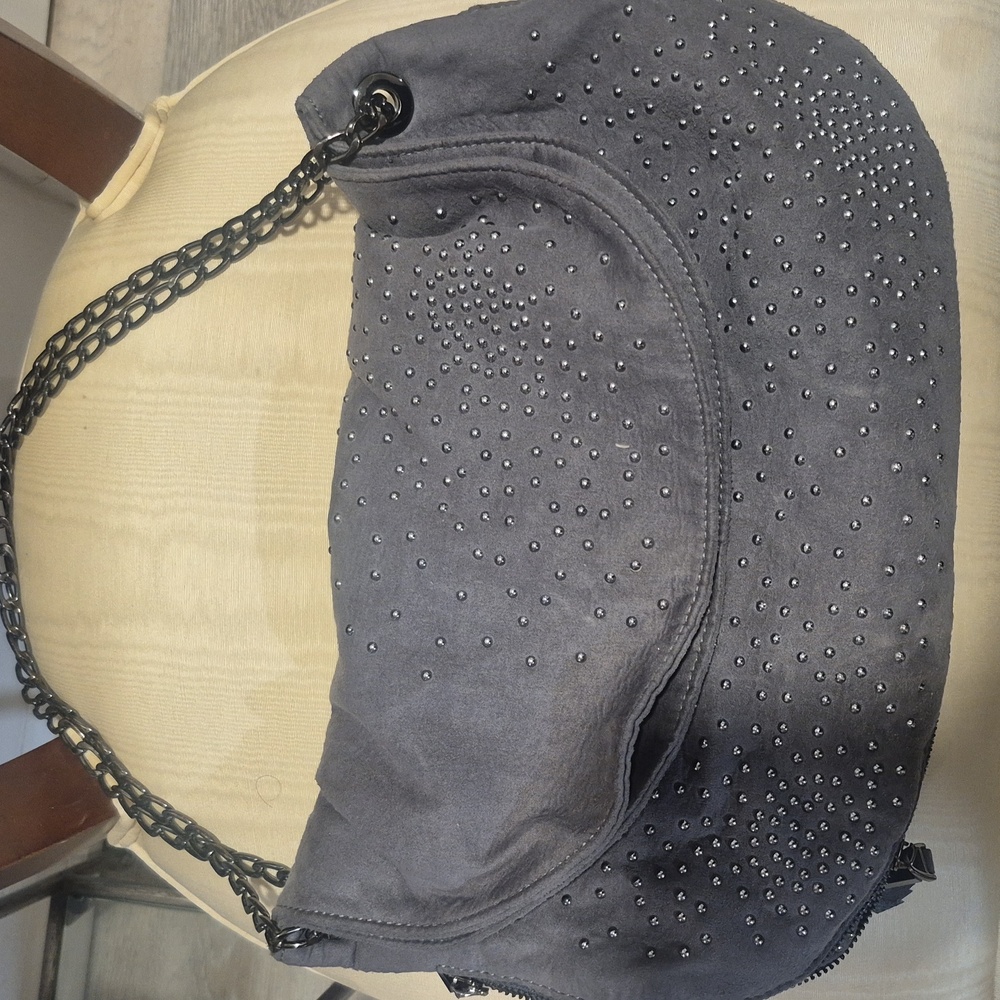 Deux Lux Hobo Expandable Bag W/ Zipper Around Bag. Designer. Large